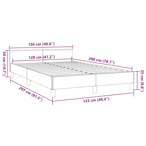 Okvir kreveta s uzglavljem bez madraca krem 120x200 cm - Krema 120 x 200 cm Cijena