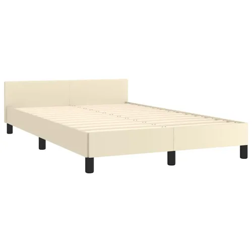 Okvir kreveta s uzglavljem bez madraca krem 120x200 cm - Krema 120 x 200 cm Cijena