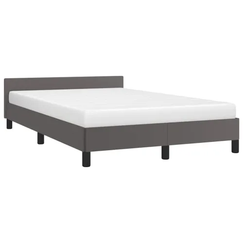 Okvir kreveta s uzglavljem bez madraca sivi 120x200 cm - Siva 120 x 200 cm Cijena