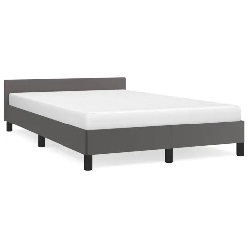 Okvir kreveta s uzglavljem bez madraca sivi 120x200 cm - Siva 120 x 200 cm Cijena