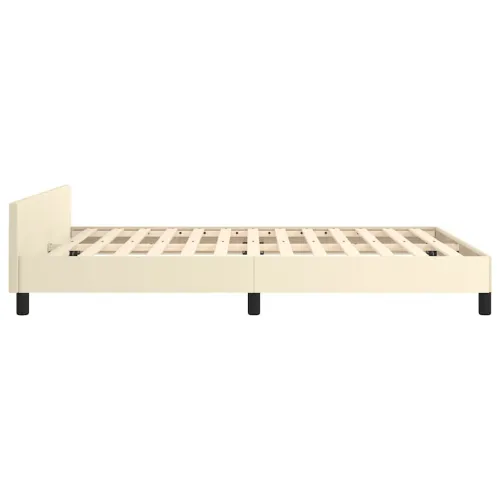 Okvir kreveta s uzglavljem bez madraca krem 140x190 cm - Krema 140 x 190 cm Cijena