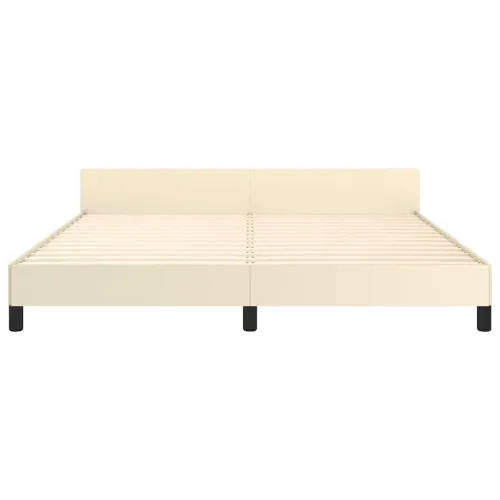 Okvir kreveta s uzglavljem bez madraca krem 160x200 cm - Krema 160 x 200 cm Cijena