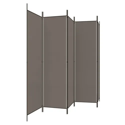 Paravan - Sobna pregrada s 5 panela Antracit 250 x 200 cm od tkanine - Antracit 250 x 200 cm Cijena