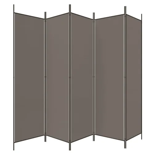 Paravan - Sobna pregrada s 5 panela Antracit 250 x 200 cm od tkanine - Antracit 250 x 200 cm Cijena