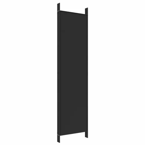 Paravan - Sobna pregrada s 5 panela crna 250x200 cm od tkanine - Crna 250 x 200 cm Cijena