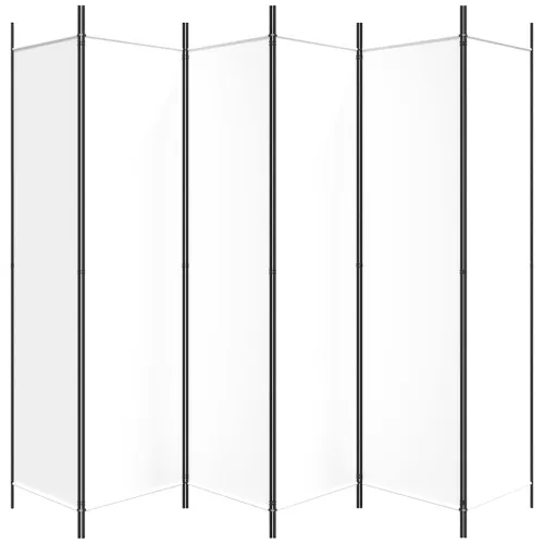 Paravan - Sobna pregrada s 6 panela bijela 300x200 cm od tkanine - Bijela 300 x 200 cm Cijena
