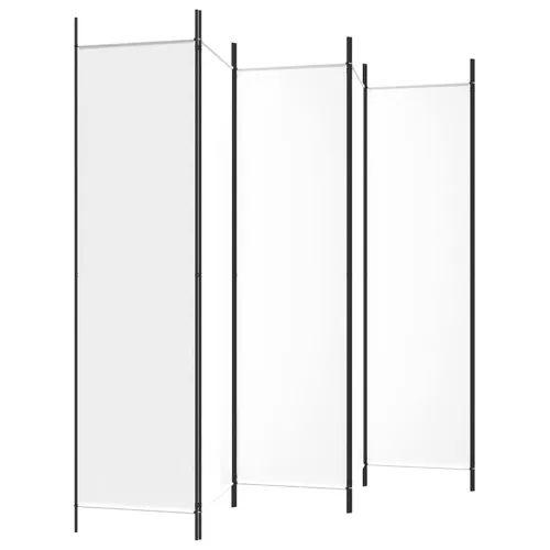 Paravan - Sobna pregrada s 6 panela bijela 300x200 cm od tkanine - Bijela 300 x 200 cm Cijena