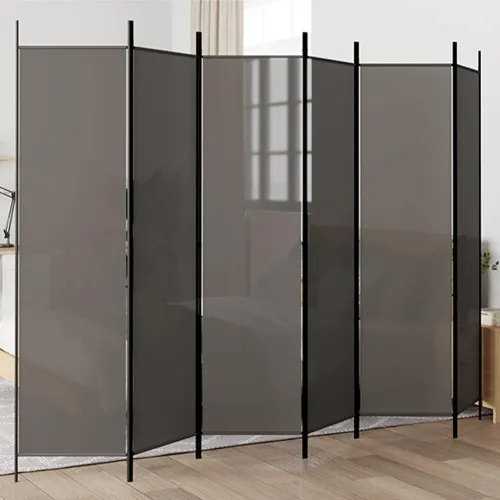 Paravan - Sobna pregrada s 6 panela antracit 300x200 cm od tkanine - Antracit 300 x 200 cm Cijena