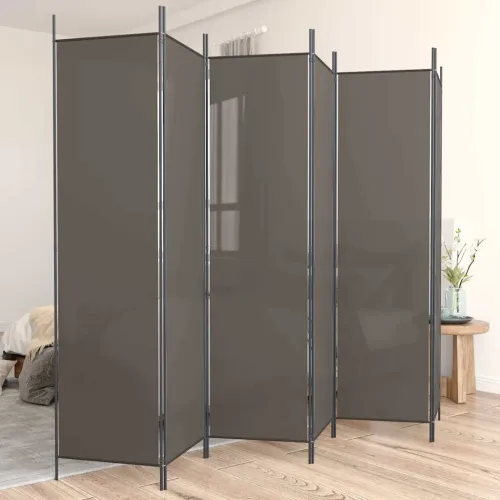 Paravan - Sobna pregrada s 6 panela antracit 300x200 cm od tkanine - Antracit 300 x 200 cm Cijena