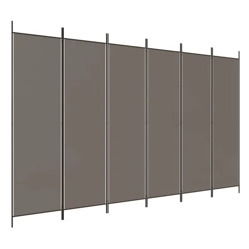 Paravan - Sobna pregrada s 6 panela antracit 300x200 cm od tkanine - Antracit 300 x 200 cm Cijena