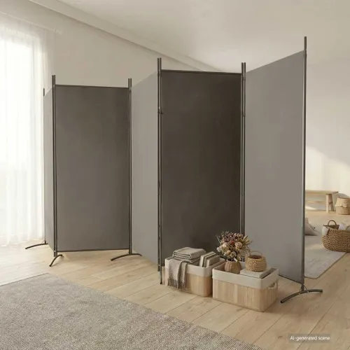 Paravan - Sobna pregrada s 5 panela antracit 433x180 cm od tkanine - Antracit 433 x 180 cm Cijena