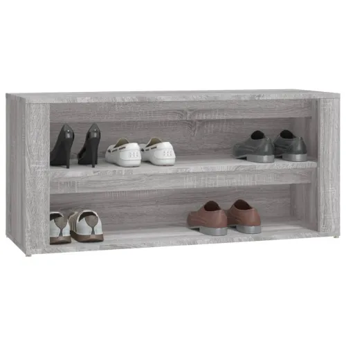 Stalak za cipele boja hrasta 100 x 35 x 45 cm konstruirano drvo - Sivi hrast sonoma Cijena