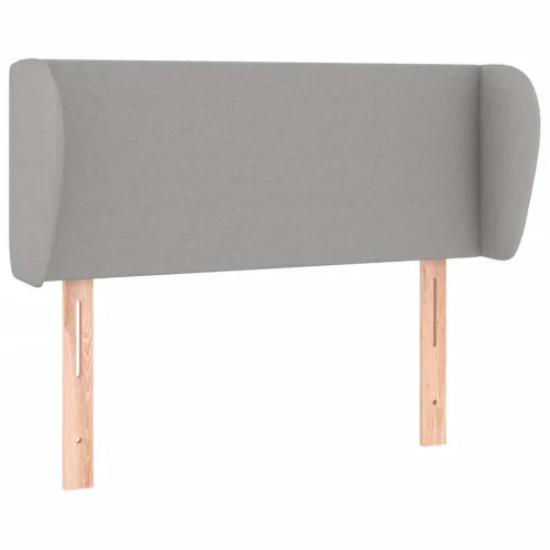 Uzglavlje s ušima svjetlosivo 83x23x78/88 cm od tkanine - Svjetlosiva 83 x 23 x 78/88 cm Cijena
