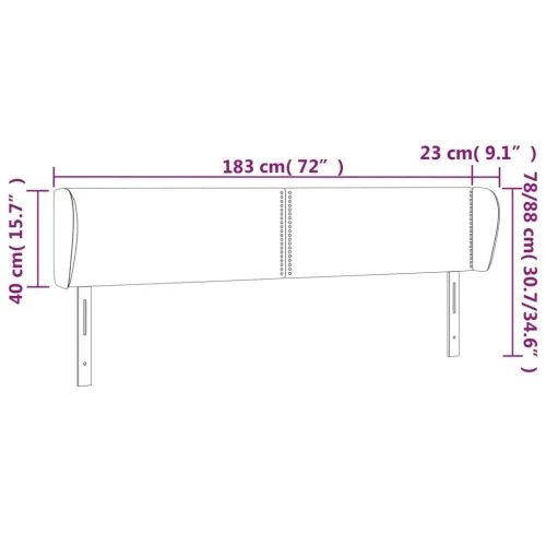 Uzglavlje s ušima plavo 147x23x78/88 cm od tkanine - Plava 147 x 23 x 78/88 cm Cijena