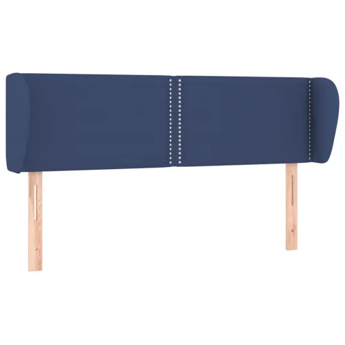 Uzglavlje s ušima plavo 147x23x78/88 cm od tkanine - Plava 147 x 23 x 78/88 cm Cijena