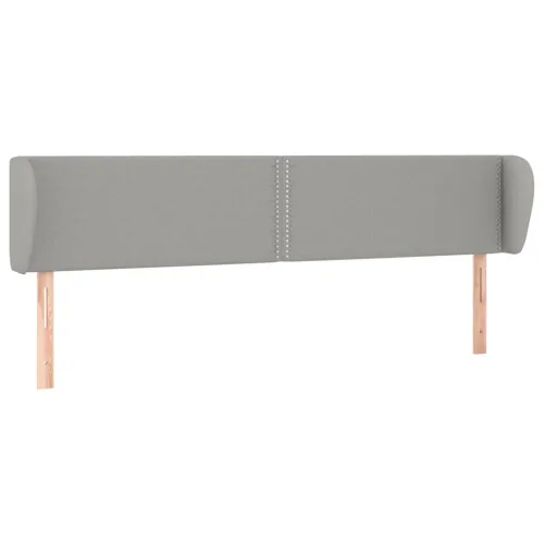 Uzglavlje s ušima svjetlosivo 203x23x78/88 cm od tkanine - Svjetlosiva 203 x 23 x 78/88 cm Cijena