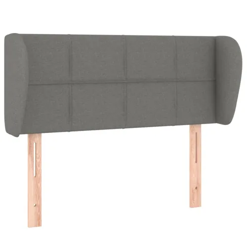 Uzglavlje s ušima tamnosivo 83x23x78/88 cm od tkanine - Tamno siva 83 x 23 x 78/88 cm Cijena