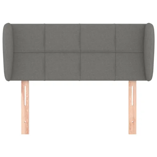 Uzglavlje s ušima tamnosivo 83x23x78/88 cm od tkanine - Tamno siva 83 x 23 x 78/88 cm Cijena