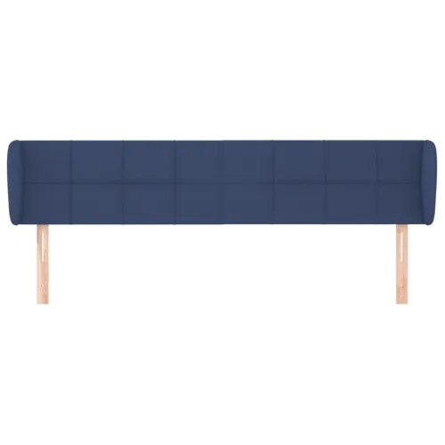Uzglavlje s ušima plavo 203x23x78/88 cm od tkanine - Plava 203 x 23 x 78/88 cm Cijena
