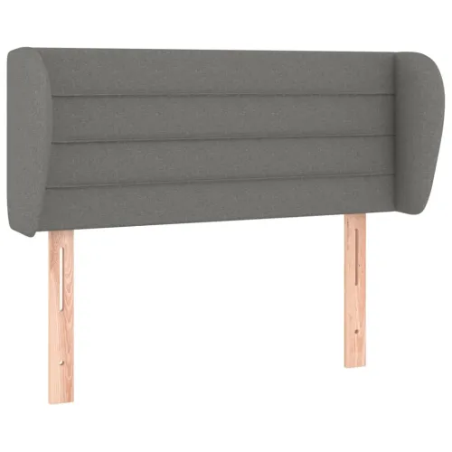 Uzglavlje s ušima tamnosivo 83x23x78/88 cm od tkanine - Tamno siva 83 x 23 x 78/88 cm Cijena