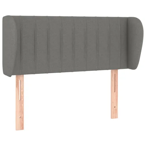 Uzglavlje s ušima tamnosivo 83x23x78/88 cm od tkanine - Tamno siva 83 x 23 x 78/88 cm Cijena