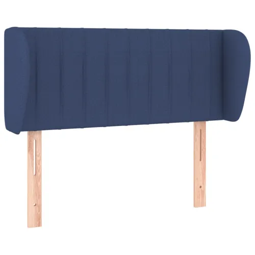 Uzglavlje s ušima plavo 93x23x78/88 cm od tkanine - Plava 93 x 23 x 78/88 cm 1 Plava Cijena