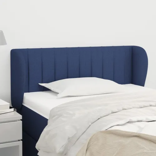 Uzglavlje s ušima plavo 93x23x78/88 cm od tkanine - Plava 93 x 23 x 78/88 cm 1 Plava Cijena
