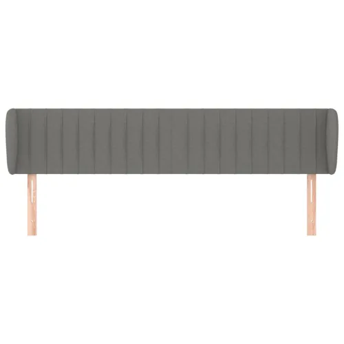 Uzglavlje s ušima tamnosivo 203x23x78/88 cm od tkanine - Tamno siva 203 x 23 x 78/88 cm Cijena