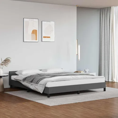 Okvir kreveta s uzglavljem bez madraca sivi 160x200 cm - Siva 160 x 200 cm Cijena