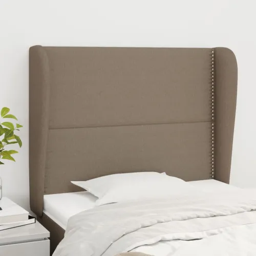 Uzglavlje s ušima smeđesivo 93x23x118/128 cm od tkanine - Sivo-smeđa 93 x 23 x 118/128 cm Cijena