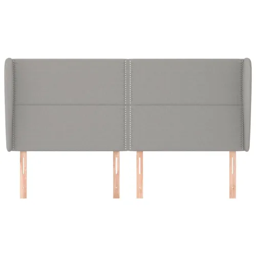 Uzglavlje s ušima svjetlosivo 183x23x118/128 cm od tkanine - Svjetlosiva 183 x 23 x 118/128 cm Cijena