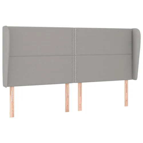Uzglavlje s ušima svjetlosivo 183x23x118/128 cm od tkanine - Svjetlosiva 183 x 23 x 118/128 cm Cijena