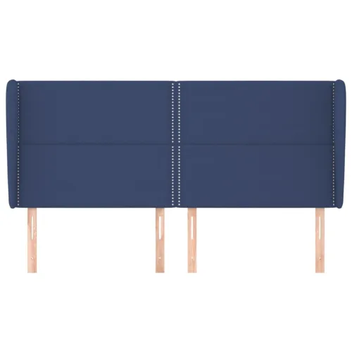 Uzglavlje s ušima plavo 203x23x118/128 cm od tkanine - Plava 203 x 23 x 118/128 cm Cijena