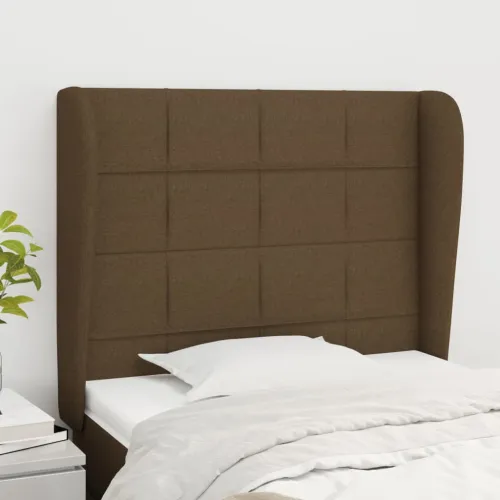 Uzglavlje s ušima tamnosmeđe 93x23x118/128 cm od tkanine - Tamno smeđa 93 x 23 x 118/128 cm 1 Tamno smeđa Cijena