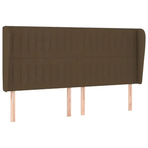 Uzglavlje s ušima tamnosmeđe 203x23x118/128 cm od tkanine - Tamno smeđa 203 x 23 x 118/128 cm Cijena