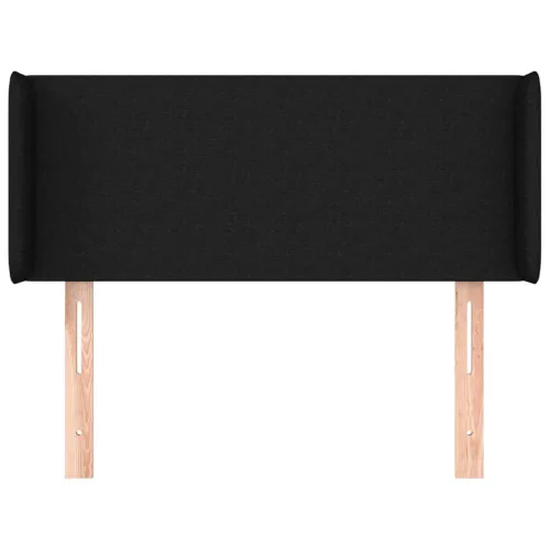 Uzglavlje s ušima crno 83x16x78/88 cm od tkanine - Crna 83 x 16 x 78/88 cm Cijena