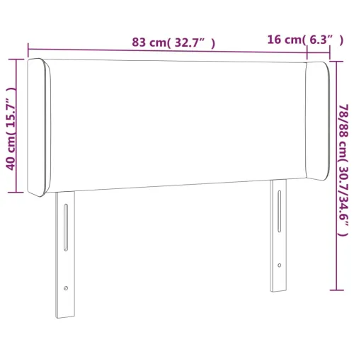 Uzglavlje s ušima krem 83x16x78/88 cm od tkanine - Krema 83 x 16 x 78/88 cm Cijena