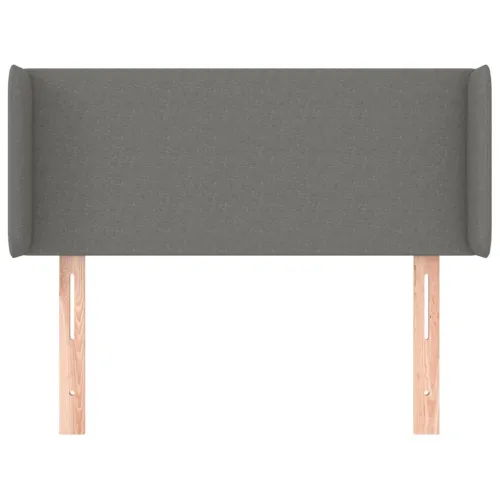 Uzglavlje s ušima tamnosivo 103x16x78/88 cm od tkanine - Tamno siva 103 x 16 x 78/88 cm Cijena