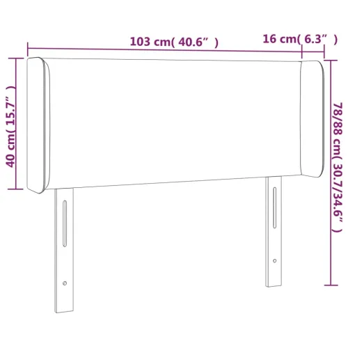 Uzglavlje s ušima krem 103x16x78/88 cm od tkanine - Krema 103 x 16 x 78/88 cm Cijena