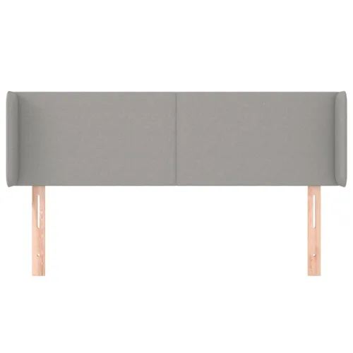Uzglavlje s ušima svjetlosivo 147x16x78/88 cm od tkanine - Svjetlosiva 147 x 16 x 78/88 cm Cijena