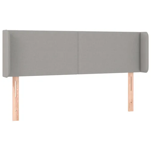 Uzglavlje s ušima svjetlosivo 147x16x78/88 cm od tkanine - Svjetlosiva 147 x 16 x 78/88 cm Cijena