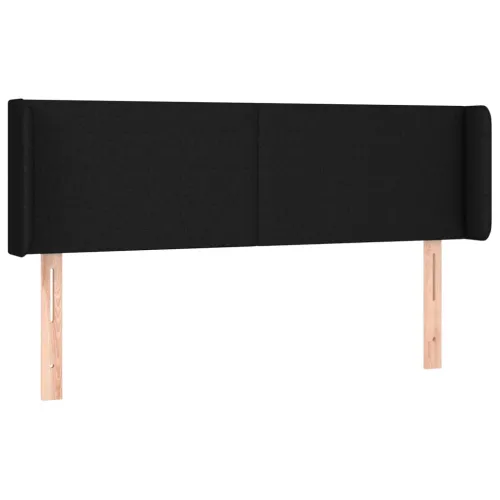 Uzglavlje s ušima crno 147x16x78/88 cm od tkanine - Crna 147 x 16 x 78/88 cm Cijena