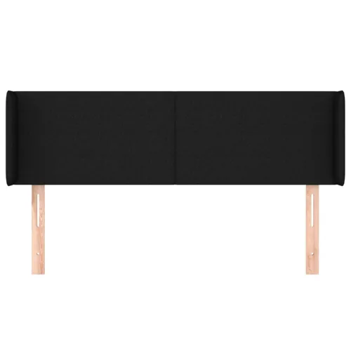 Uzglavlje s ušima crno 147x16x78/88 cm od tkanine - Crna 147 x 16 x 78/88 cm Cijena