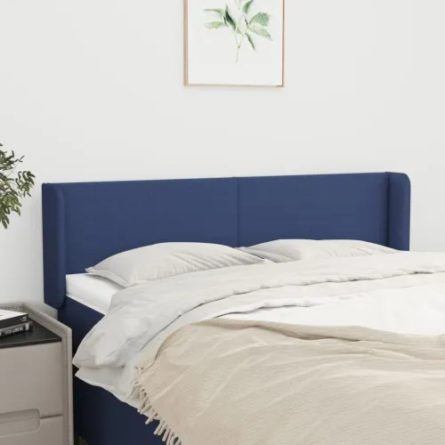 Uzglavlje s ušima plavo 147x16x78/88 cm od tkanine - Plava 147 x 16 x 78/88 cm Cijena