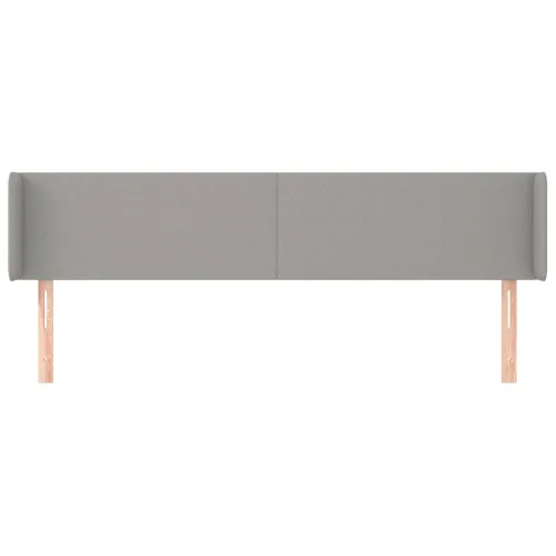 Uzglavlje s ušima svjetlosivo 163x16x78/88 cm od tkanine - Svjetlosiva 163 x 16 x 78/88 cm Cijena