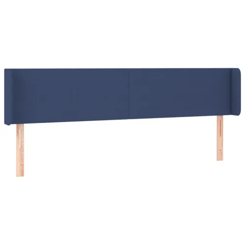 Uzglavlje s ušima plavo 163x16x78/88 cm od tkanine - Plava 163 x 16 x 78/88 cm Cijena