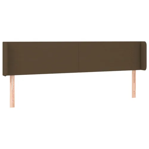 Uzglavlje s ušima tamnosmeđe 203x16x78/88 cm od tkanine - Tamno smeđa 203 x 16 x 78/88 cm Cijena