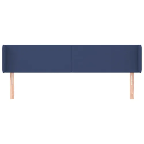 Uzglavlje s ušima plavo 203x16x78/88 cm od tkanine - Plava 203 x 16 x 78/88 cm Cijena
