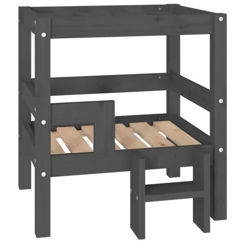Krevet za pse sivi 55,5x53,5x60 cm od masivne borovine - Siva 55.5 x 53.5 x 60 cm Cijena