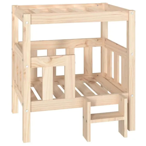 Krevet za pse 65,5x50,5x70 cm od masivne borovine - Prirodna 65.5 x 50.5 x 70 cm Cijena